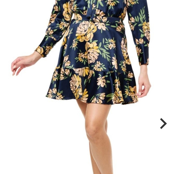 Jessica Simpson Davina Cut Silk Floral Mini Dress Size XS NWT - Picture 5 of 13